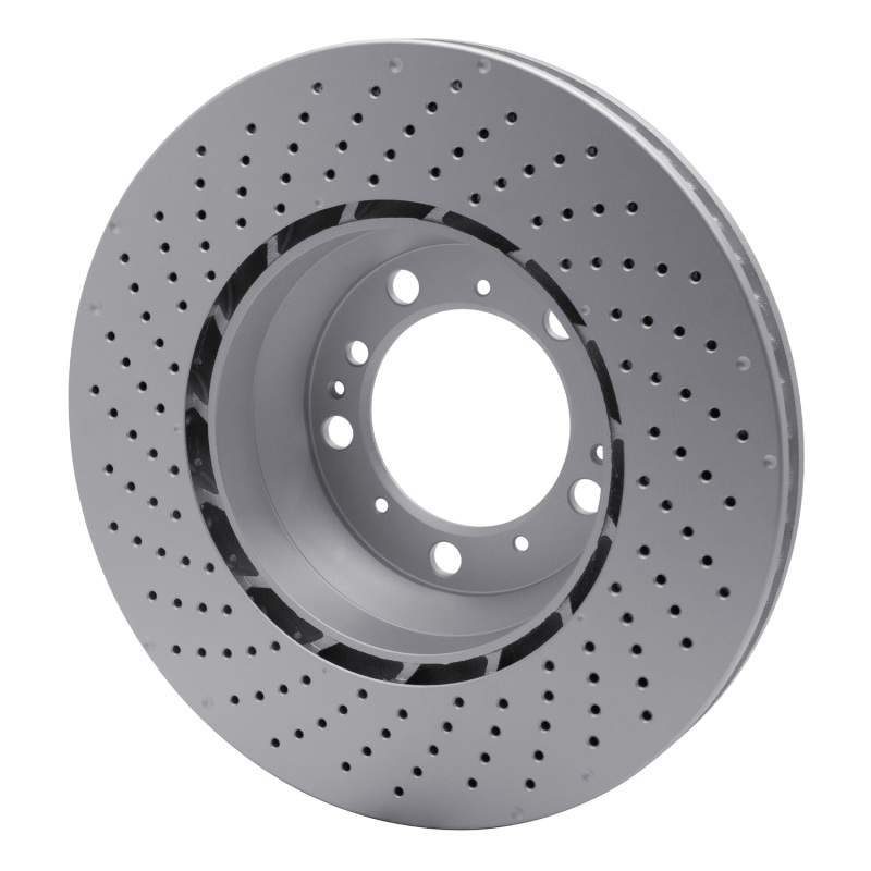 Porsche 911 Brake Rotor (1) - Right Rear - R1 Concepts - GeoSPEC Coated Rotor - Drilled - `99-`23